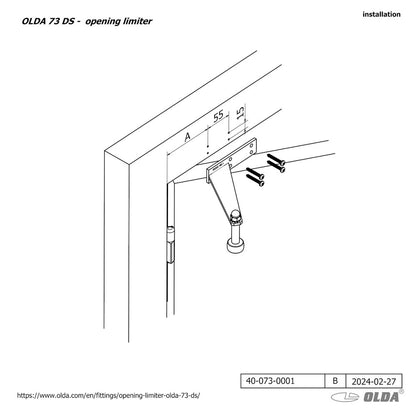 Dörrstopp 73 DS svart