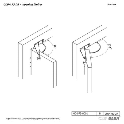 Dörrstopp 73 DS svart