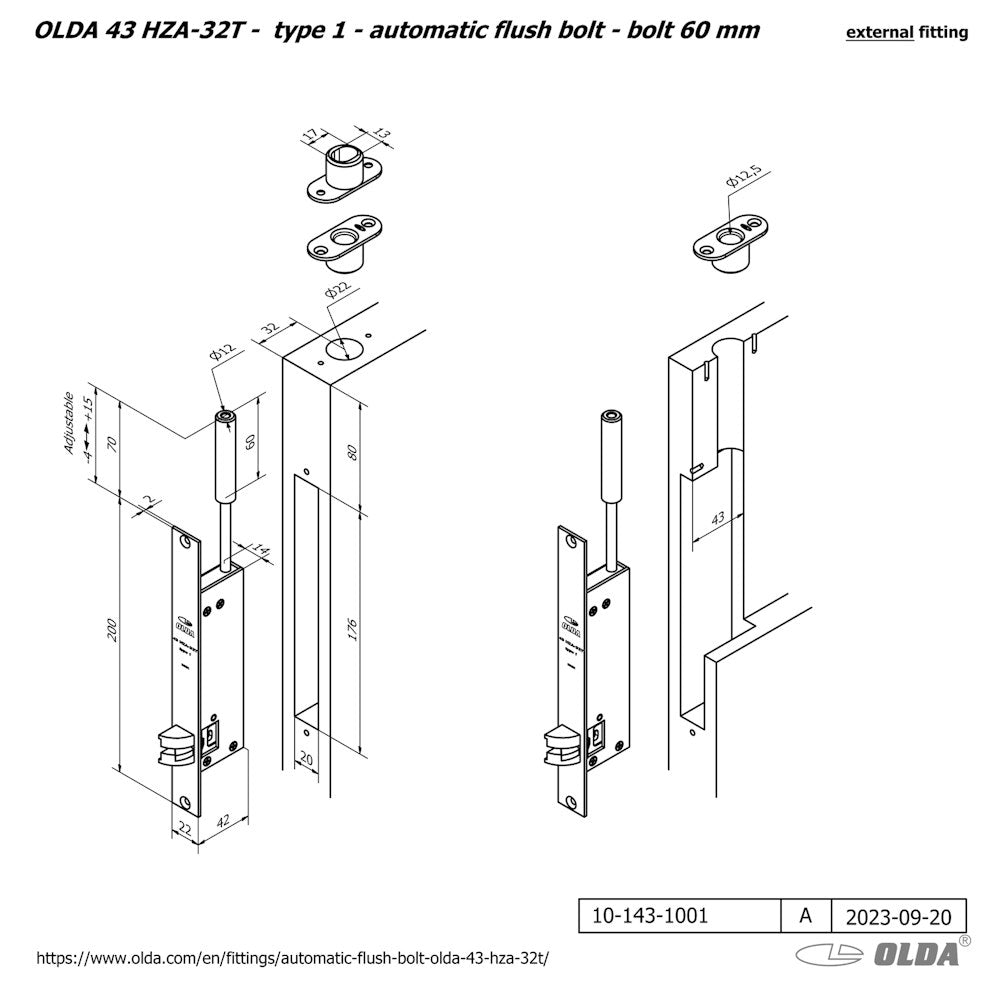 Dörrstopp 73 DS svart