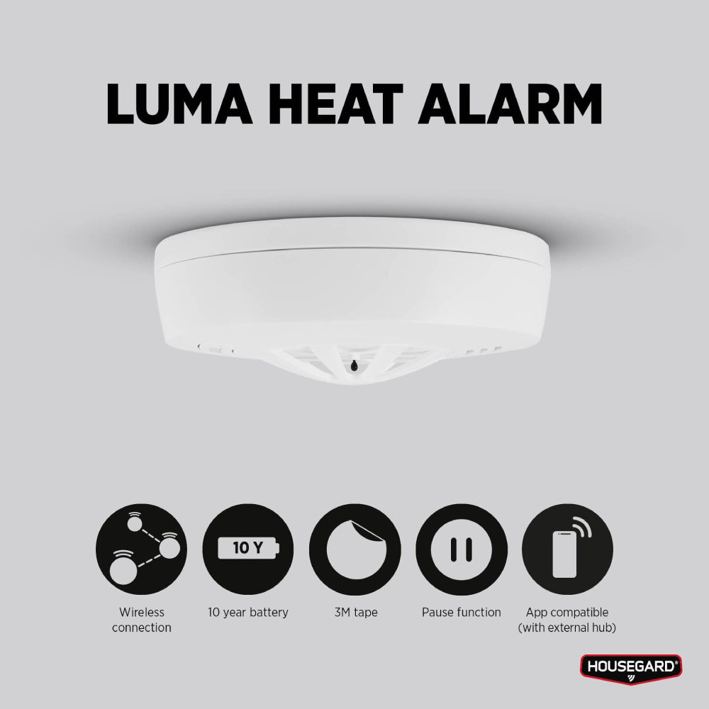 Värmevarnare trådlös Luma med 10-årsbatteri