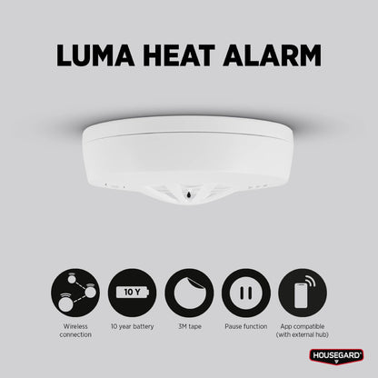 Värmevarnare trådlös Luma med 10-årsbatteri