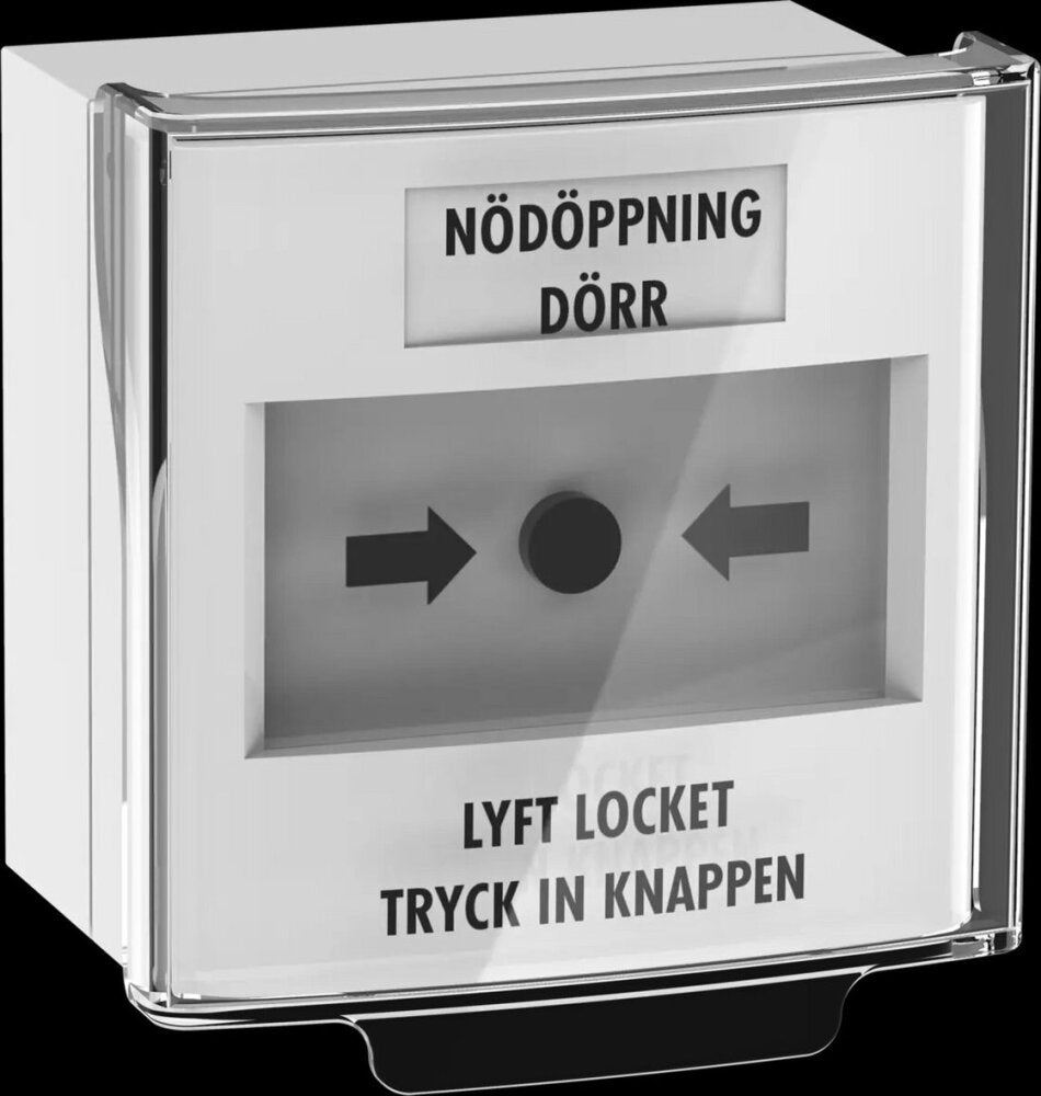Larmknapp Nödöppning 2st NO/NC vit