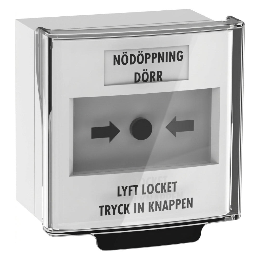 Larmknapp Nödöppning 2st NO/NC vit