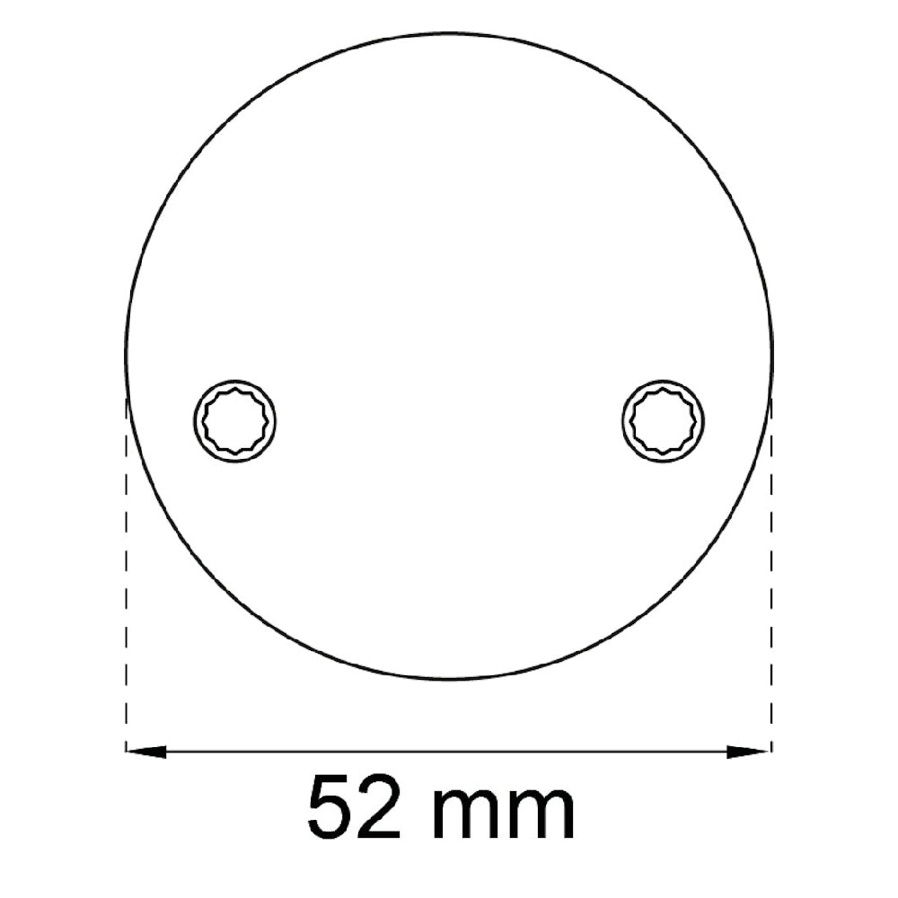 Måttskiss Täckbricka 4265Z rostfri SB