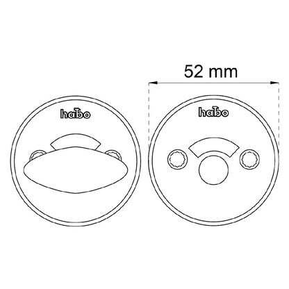 Måttskiss Wc-beslag A265Z krom SB