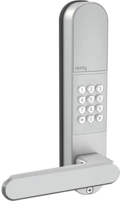Nimly Code Pro kodlås silver med fingeravtryck