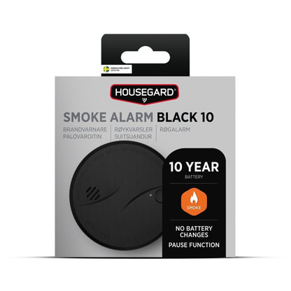Brandvarnare Housegard Black 10år SB