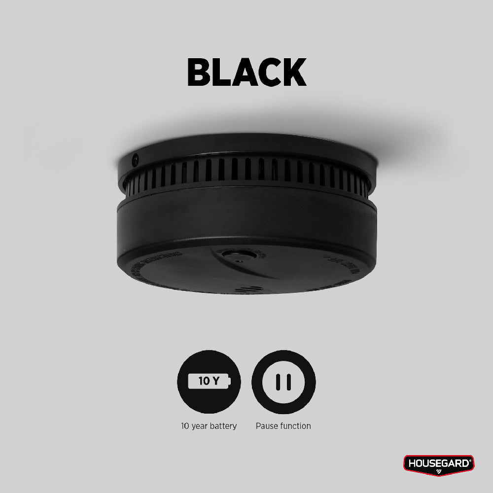Brandvarnare Housegard Black 10år SB