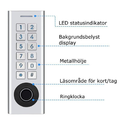 Väggläsare BG-ACK30 TTLock ringklocka metall