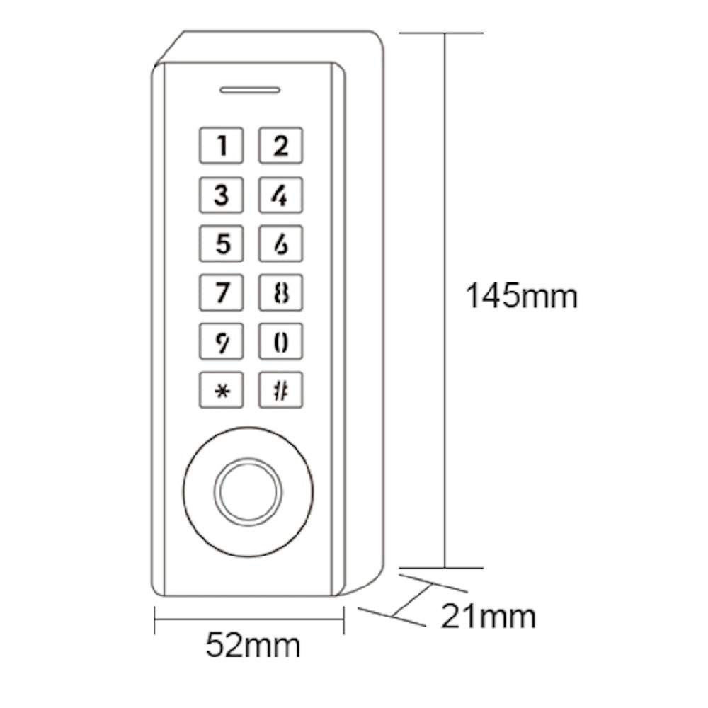 Väggläsare BG-ACK30 TTLock ringklocka metall