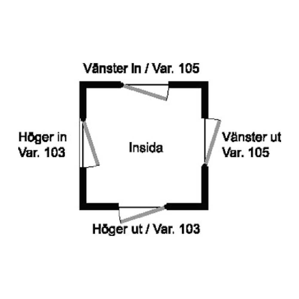 Låshus 509-50 sym hö/ut PP