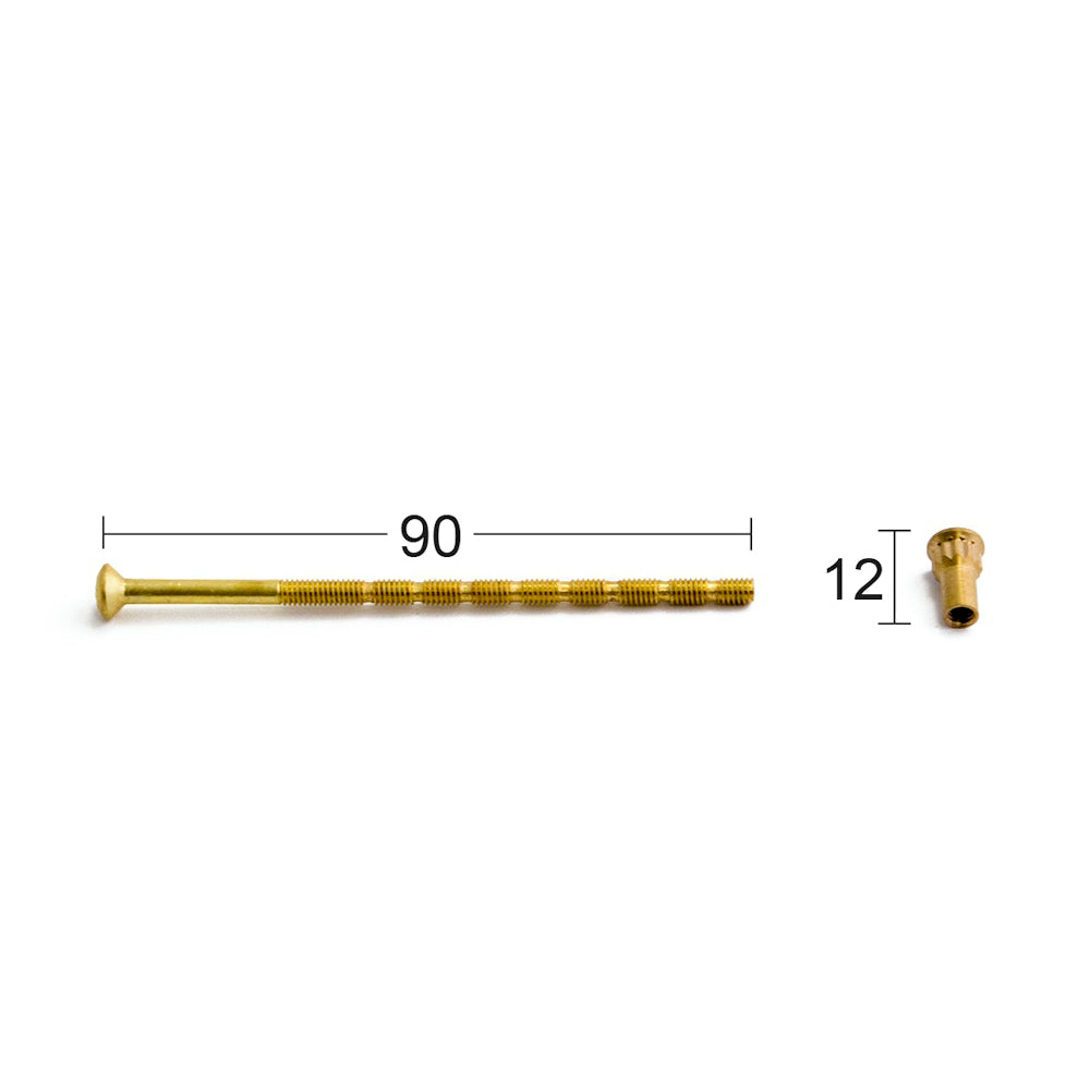 Skruv m nippel M4 9-90-7 mässing 2-pack SB