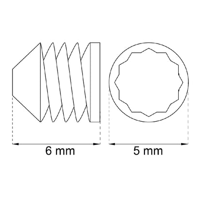 Stoppskruv insex M5 5st/SB