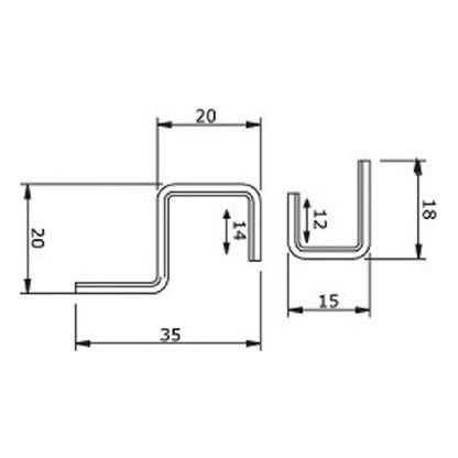 Brytskydd C-profilen US 2115mm brun