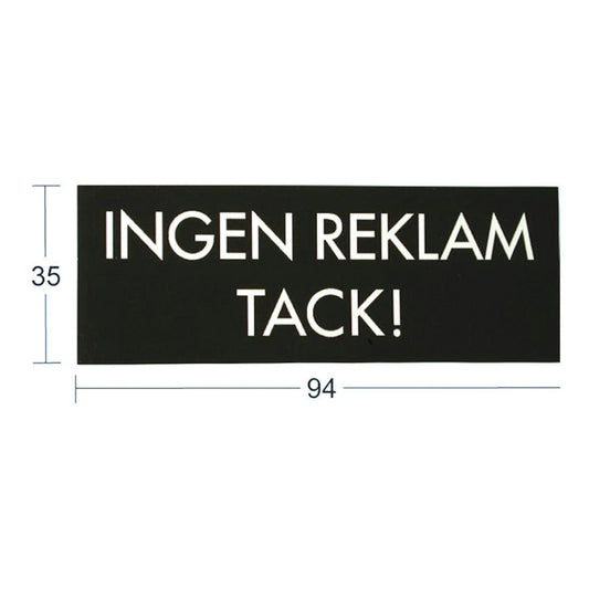 Dekal 797 Ingen reklam svart SB