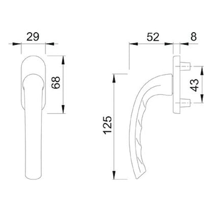 Handtag Tokyo 0710RH/66N 8/ F1 ra
