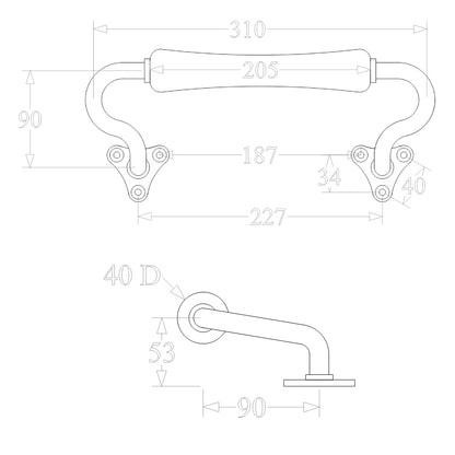 Draghandtag 1426 ekgrepp krom