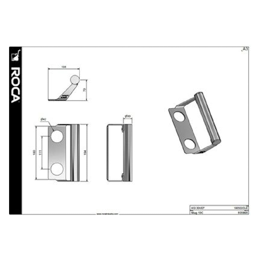 Draghandtag Slug 13C för modullås elektropolerad