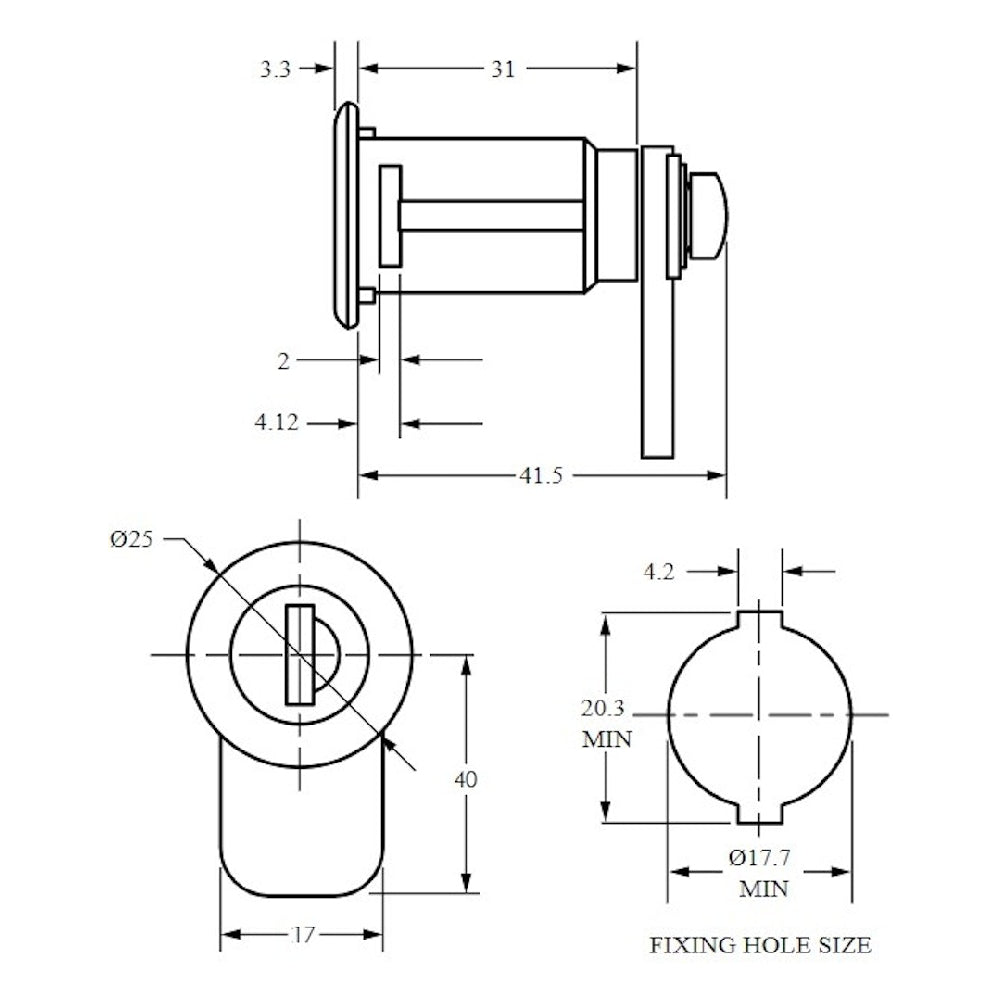 Cylinder PO16Box Renz F343/01/4