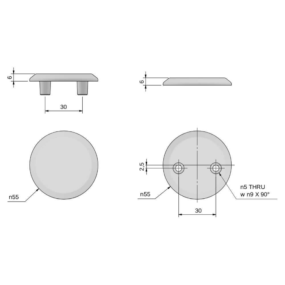Blindrosett 4265 nickel