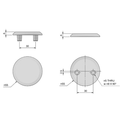 Blindrosett 4265 nickel
