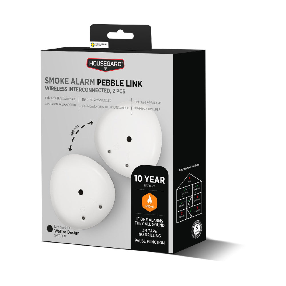 Brandvarnare Pebble SA703 10år SB 2-pack