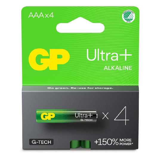 Batteri 24AUP/LR03 AAA 1,5V Ultra Plus alkaliskt 4-pack SB