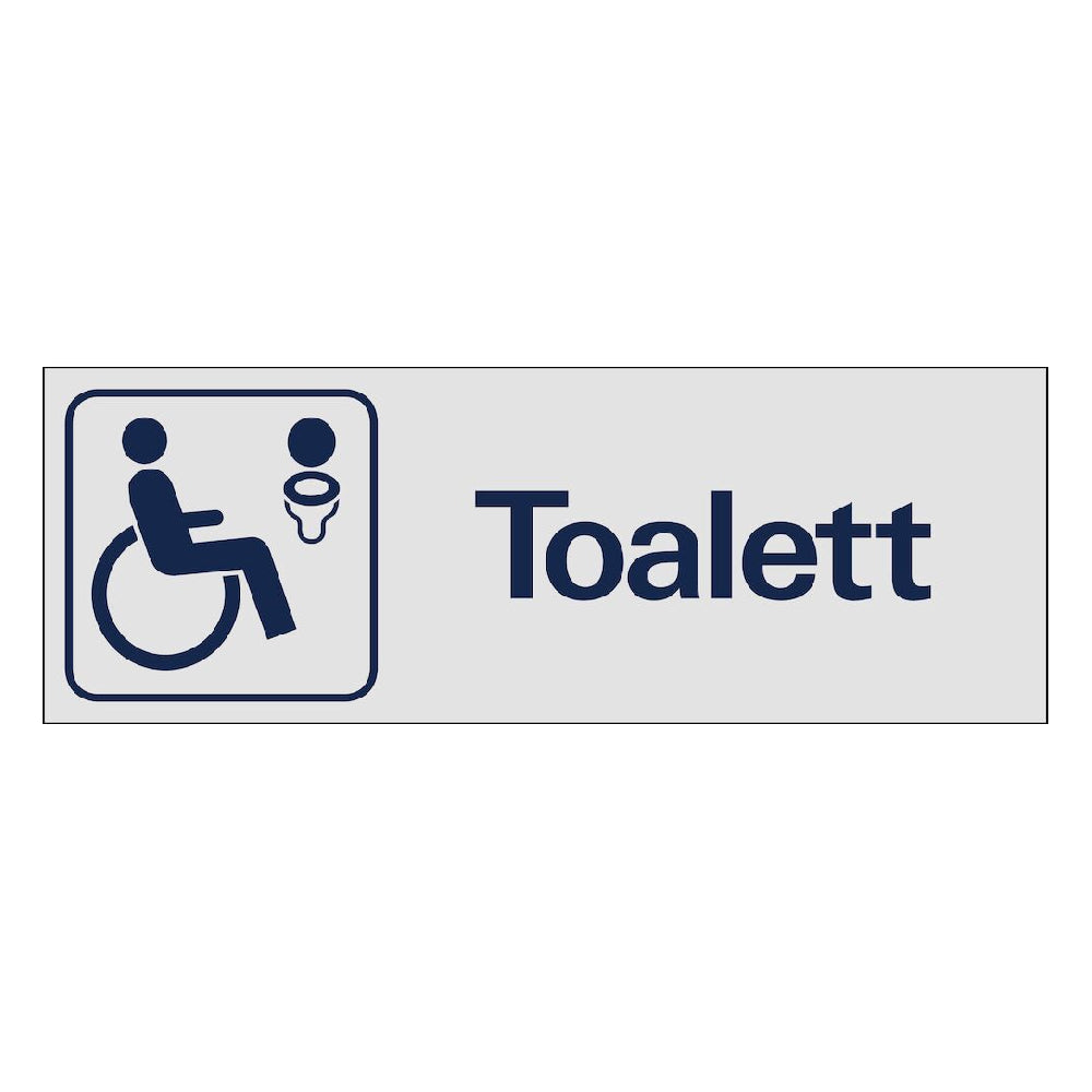 Skylt Toalett handikapp aluminium