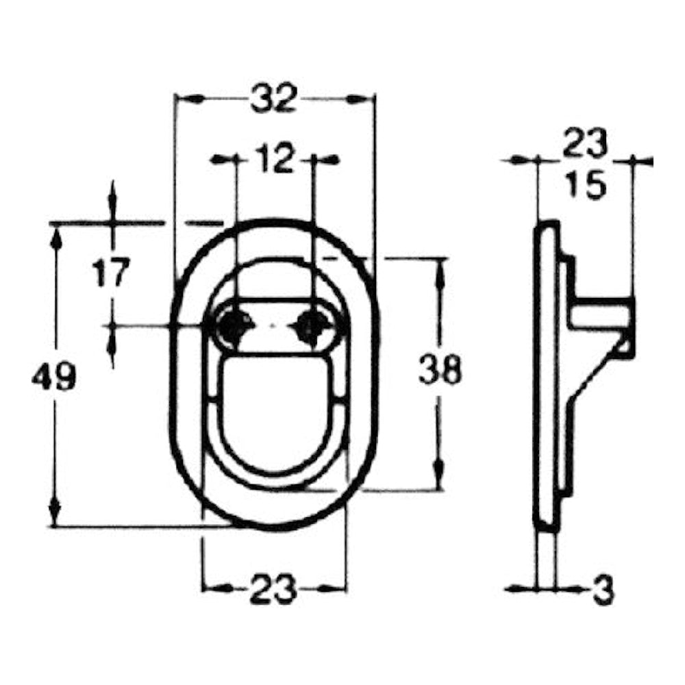 Täckbricka 4087/23 krom PP