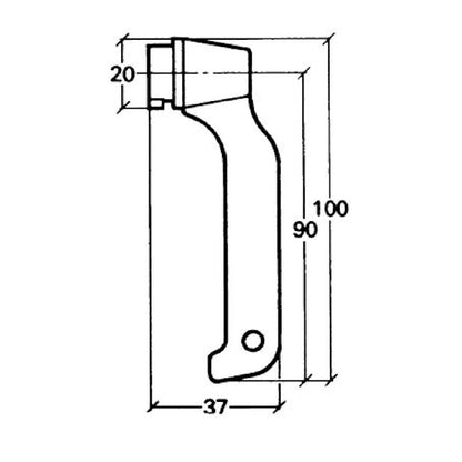 Trekant handtag 811 PP
