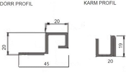 Brytskydd C-profilen UF 2030mm brun