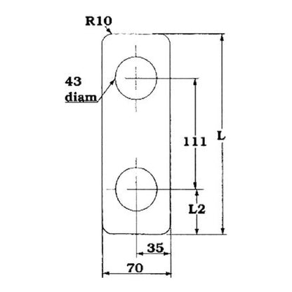 T-skylt 70x200 PO157 högblank