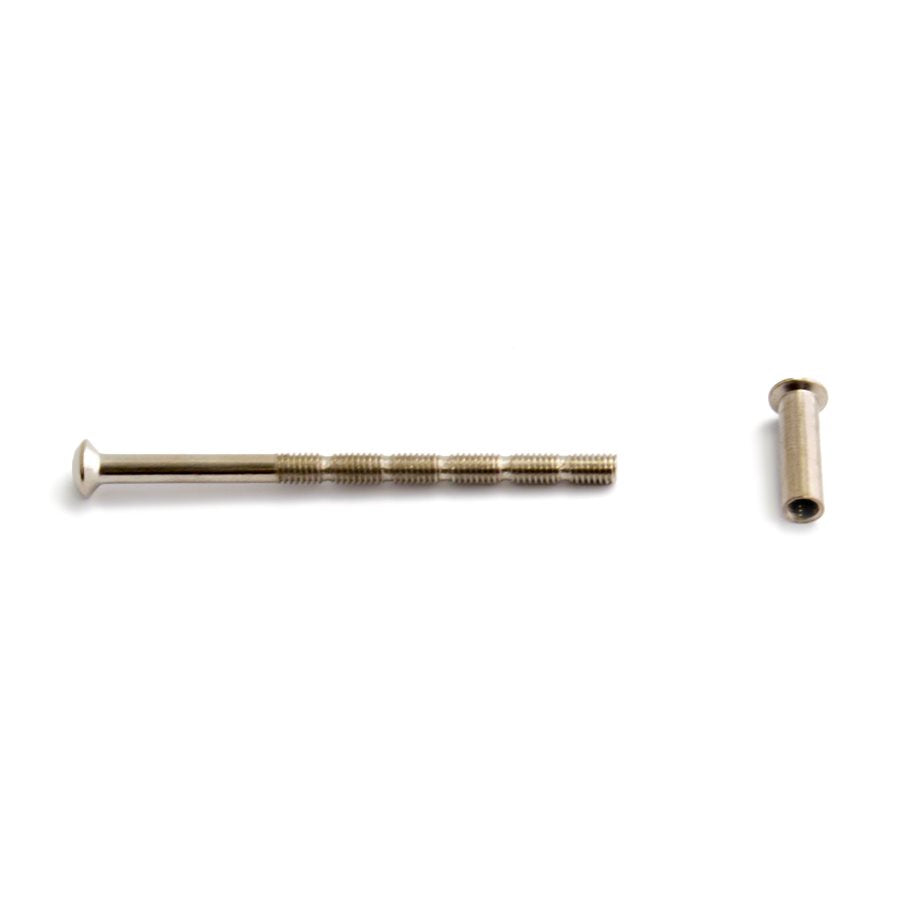 Skruv med nippel M4 10-65 nickel 2-pack SB