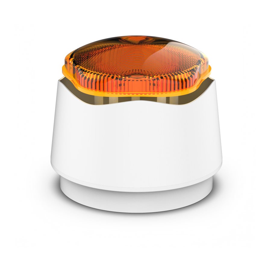 Siren/blixtljus X-45_OR vit orange lins