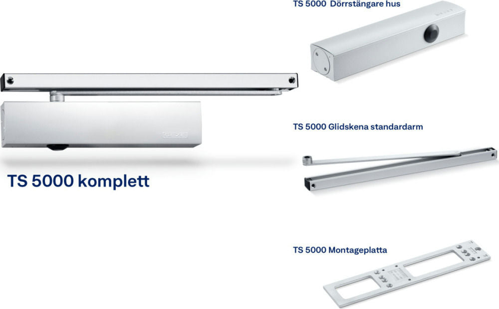 Dörrstängare TS 5000 Kpl silver