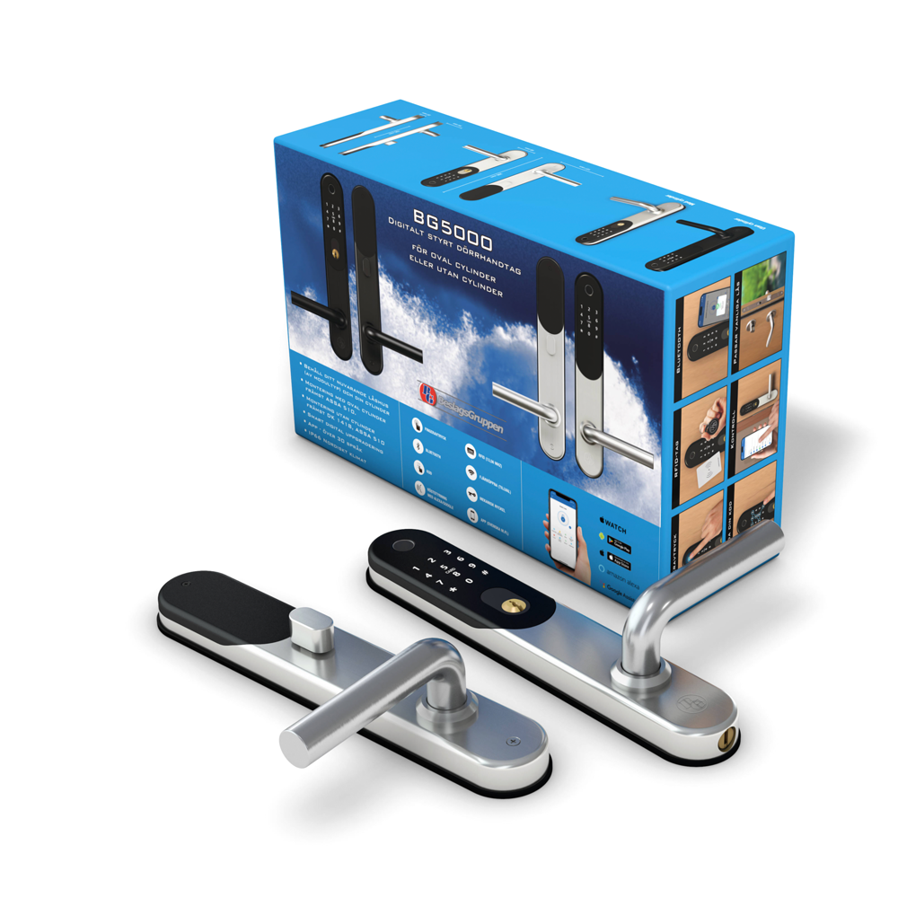 Kodlås BG5000 för ovalcylinder, silver