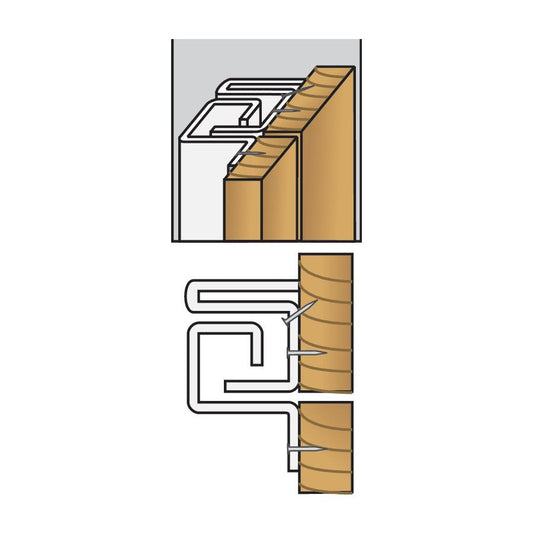 Brytskydd C-profilen U 2030mm vit