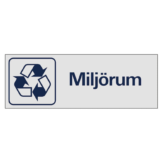 Skylt Miljörum 225x80mm