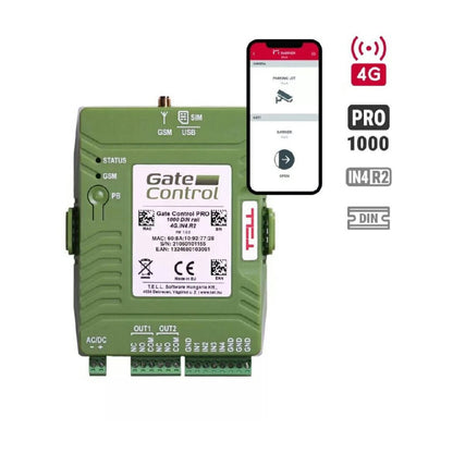 Grindstyrning 4G app 1000 användare DIN-montage