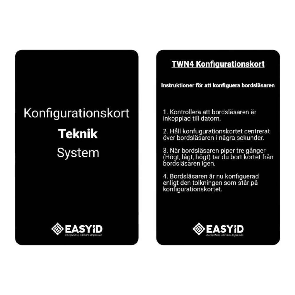 Konfigurationskort multiläsare Mifare Axema Vaka