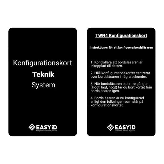 Konfigurationskort multiläsare Mifare Axema Vaka