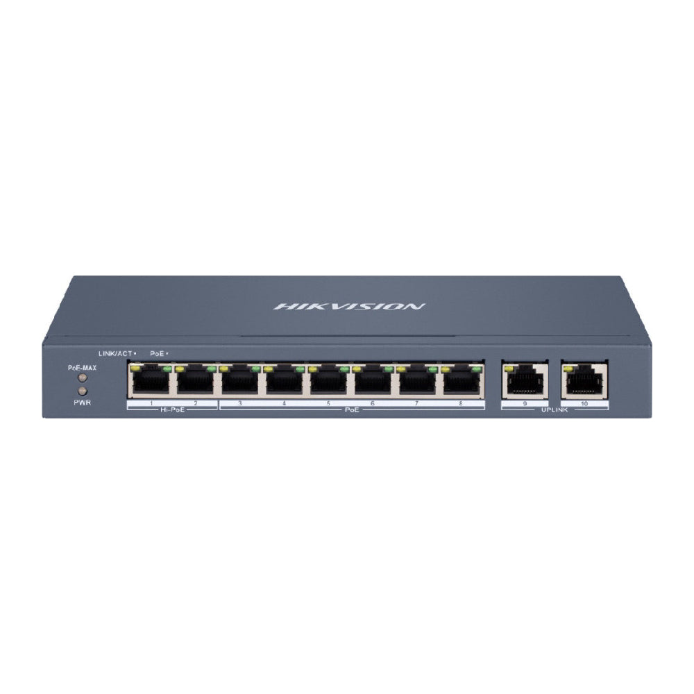 PoE Switch 8 Ports managed DS-3E1310HP-EI(B)