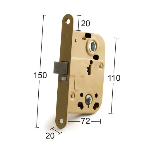 Låshus Habo 62014 Guldepoxy Sb
