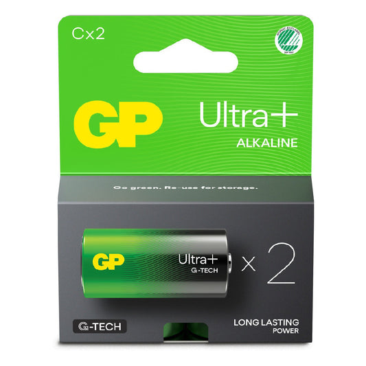Batteri 14AUP/LR14 C 1,5V Ultra Plus alkaliskt 2-pack SB