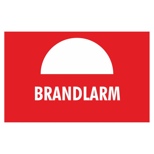 Skylt brandlarm 80x50mm