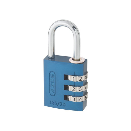 Hänglås 145/30 komb blå SB