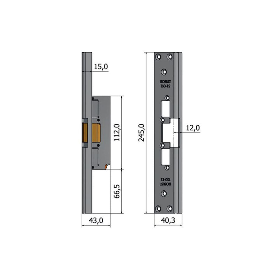Monteringsstolpe T30-12