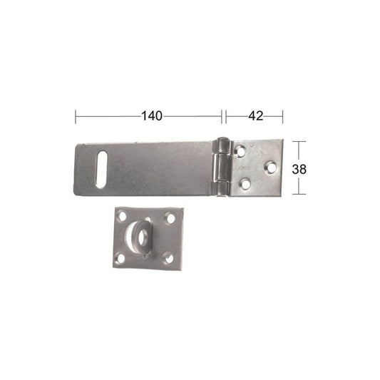 Hasp 1365 140mm stål SB