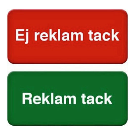 Skylt Reklam Ej reklam tack 14st