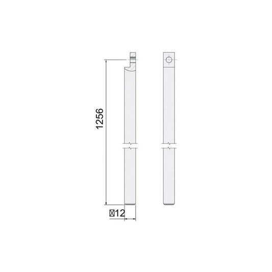 Garagestång 12x12x1256mm